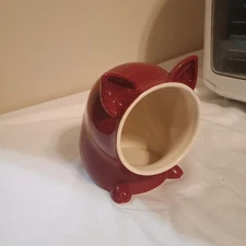 Paula Deen Red Speckled Salt Cellar Pig