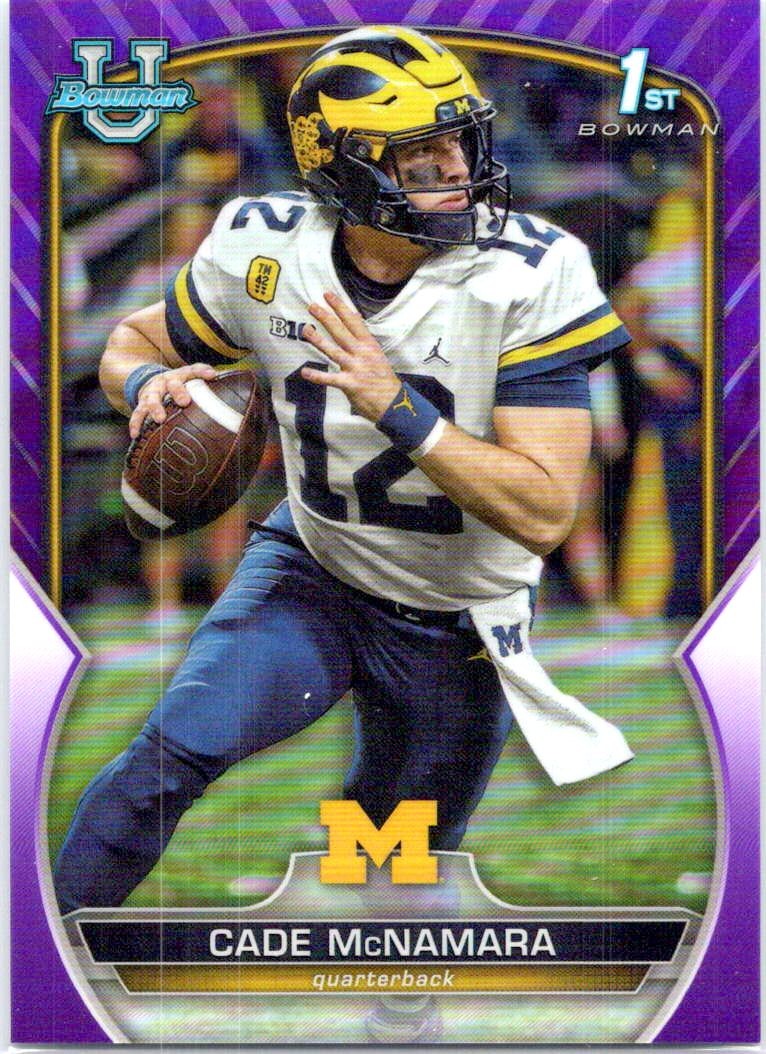 2022 Bowman University Chrome #99 Cade McNamara Purple Refractor #/399