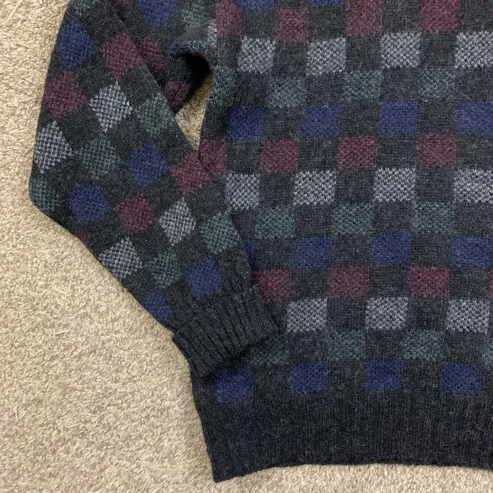 Suéter De Colección Preswick Moore Para Hombres Mediano 100% Lana Shetland Abuelo Cuello Redondo Foto 3 de 4