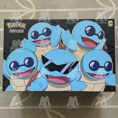 NIB SDCC 2025 POKEMON SQUIRTLE SQUAD 5 PIECE PLUSH SET JAZWARES
