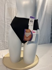 VANITY FAIR vintage NWT BLACK Microfiber Hi-Cut Brief Panties size 8