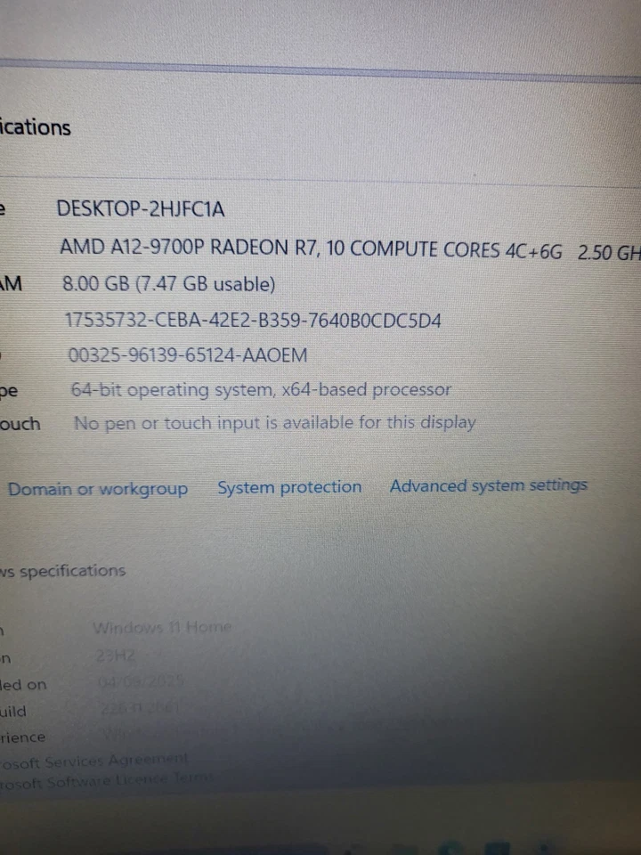 10 Core  HP Pavilion "15.7" AMD A12-9700P RADEON R7, 8.00GB  Ref 000212 - Image 2 of 4