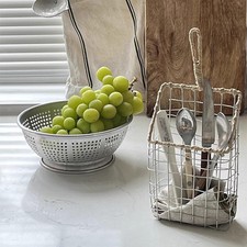 Image of Hanging Storage Basket Space Saving Hook Storage Rack Nordic Basket Holder