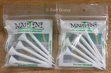 MARTINI Golf Tees - 2 packs of 5 White ORIGINAL Tees 3 1/4"