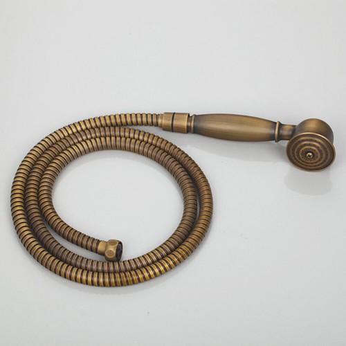 Floor Mount Telephone Bathtub Faucet Set Antique Brass Handheld Shower Mixer Tap - Picture 8 of 9