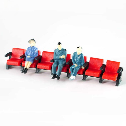 5PC 1:50 1:75 1:100 Scale Cinema Seats Miniatures Cinema Seats Sand Table Model - Picture 4 of 7