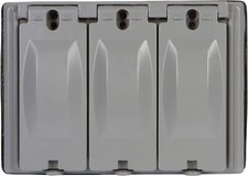 Electrical Weatherproof Cover - 3-Gangs, 64 Device Configurations Multi-Use,