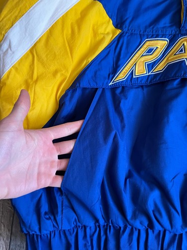 Vintage 90s Starter Los Angeles Rams Puffer Anorak Pro Line NFL Jacket XXL - Picture 3 of 24