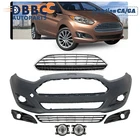 New Front Bumper Cover W/Fog light W/Upper Lower Grile For Ford Fiesta 2014-2019