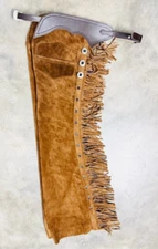 Western Leather Chaps Handmade Leather Chinks for Horse Ridiers Western Pants