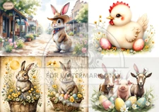 Easter Mini Multi | A4 Rice Paper | Paper for Decoupage | Decoupage Central