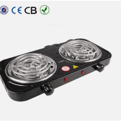US Portable Electric Double Burner Hot Plate Kitchen Cooktop Cooking Stove 2000W