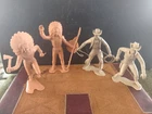 1964 Marx 6" Plastic Western Figures Cowboys & Native Americans (4)