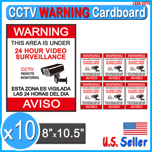 Paquete de 1 5 10 20 50 cámaras CCTV videovigilancia señal de advertencia alerta  - Imagen 4 de 5