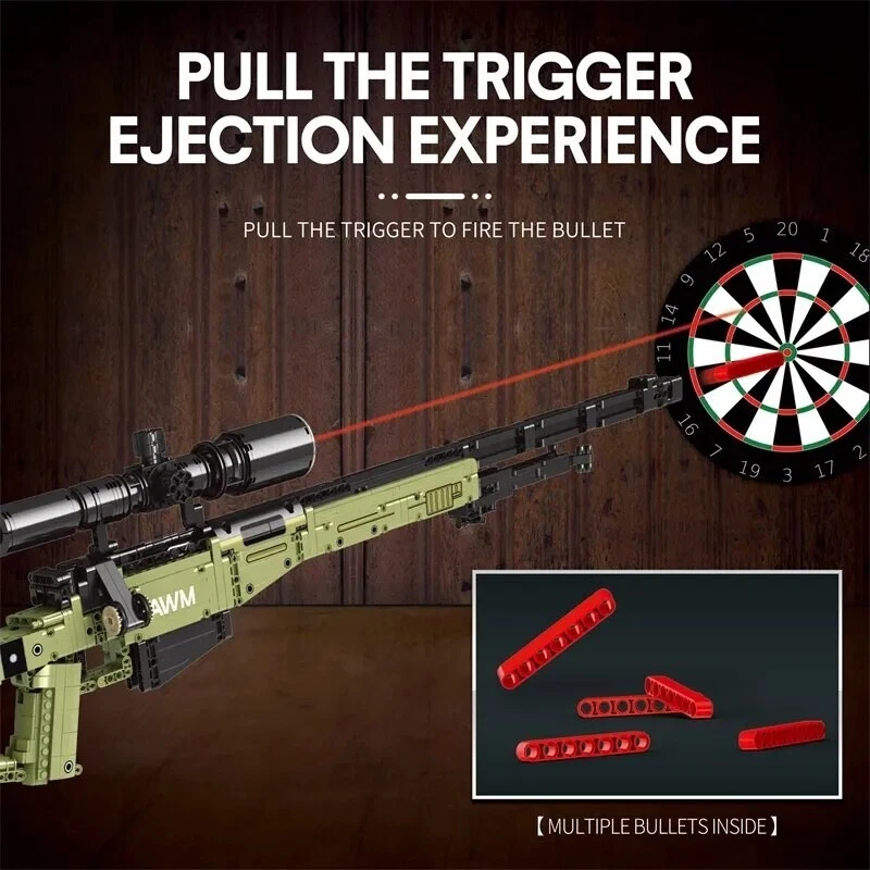 1336PCS AWM Sniper Rifle Model Building Blocks Military Set — 第 4/4 张图片