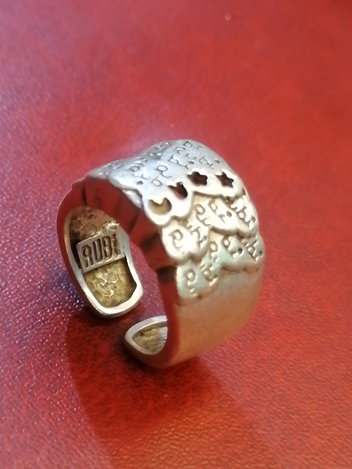 Solid Silver Rubi Adjustable Ring - Size 6.75, 9.… - image 4