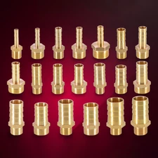 BSP Brass Male Thread Pipe Fitting x Barb Hose Tail End Connector 1/8" to 2"