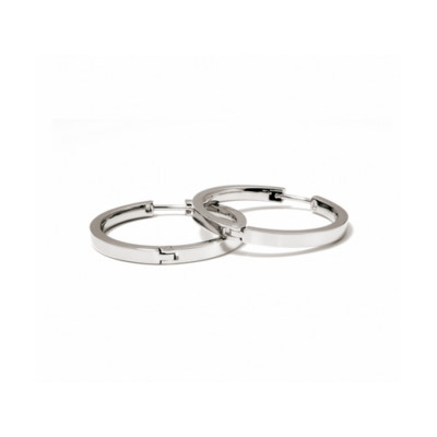 Boccia Damen Ohrstecker Creole 0517-03 Reintitan dicke 2,7 mm Ø 24mm poliert