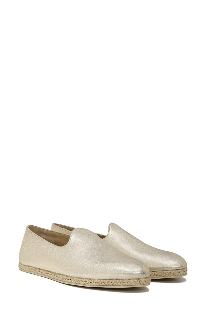 VINCE MALIA ESPADRILLE GOLD LOAFER FLAT WOMEN SIZE 11 175