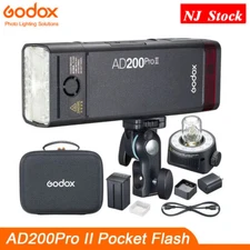 US Godox AD200Pro II 2.4G TTL HSS Pocket Auto Flash Outdoor Flash Speedlite New