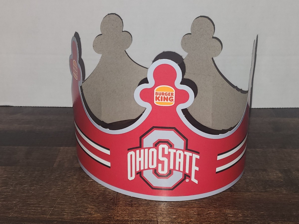 The Ohio State University Burger King Crown Paper Hat Collectible OSU  Buckeyes