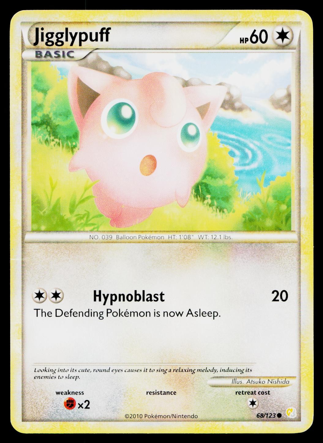 Jigglypuff 68/123 Common HeartGold & SoulSilver Pokemon Lightly Played