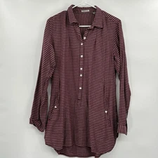 Toad & Co Womens Mixologist Tunic Henley Top Size M Organic Cotton Pockets