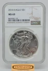 2014 Silver Eagle $1, NGC MS 69 - #B59234