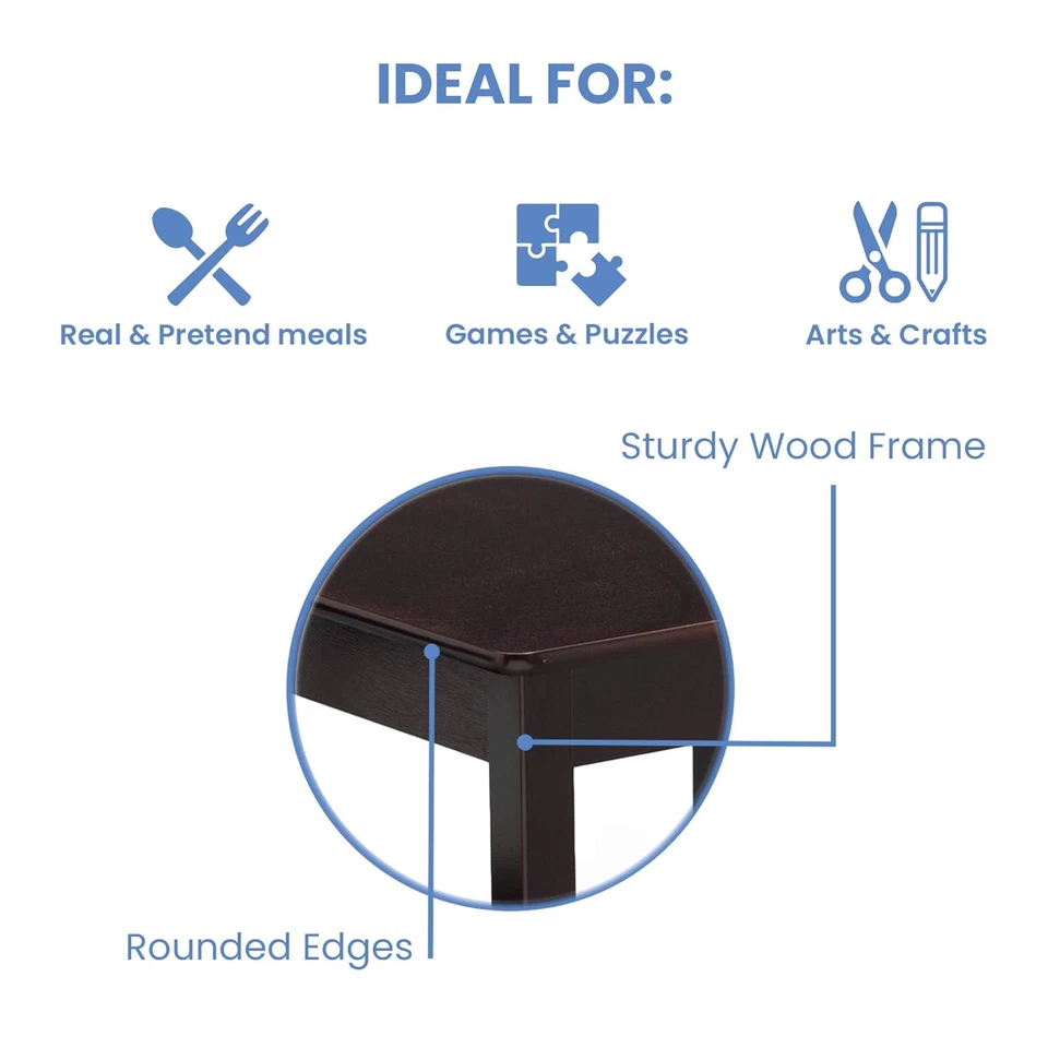 Juego de mesa y silla de madera Delta Children Mysize Kids (2 sillas incluidas) - Ideal Foto 4 de 4