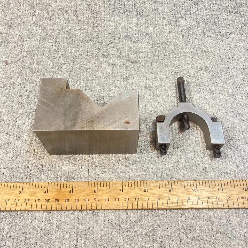 Machinist Made V Block & Clamp Set Fitted Clamp 3 7/8" x 2 1/2" x 2 1/4" - Image 3 of 4