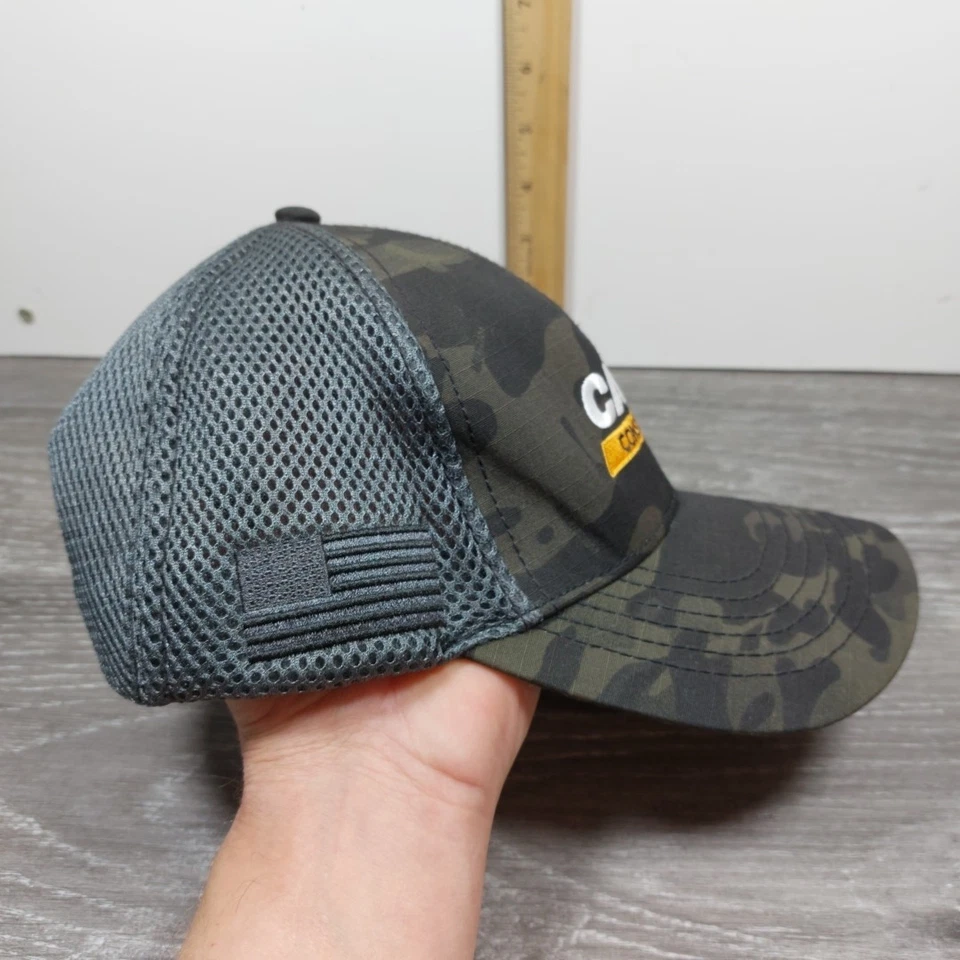 Gorra de camuflaje negra Case Construction con malla de red de peces gris gorra Snapback Foto 4 de 4