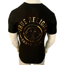 NWT TRUE RELIGION MSRP $59.99 MENS BLACK CREW NECK SHORT SLEEVE T-SHIRT M L XL