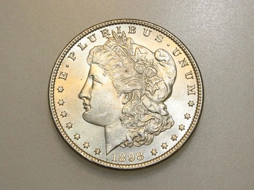 1898-P $1 MORGAN SILVER ONE DOLLAR GEM BU