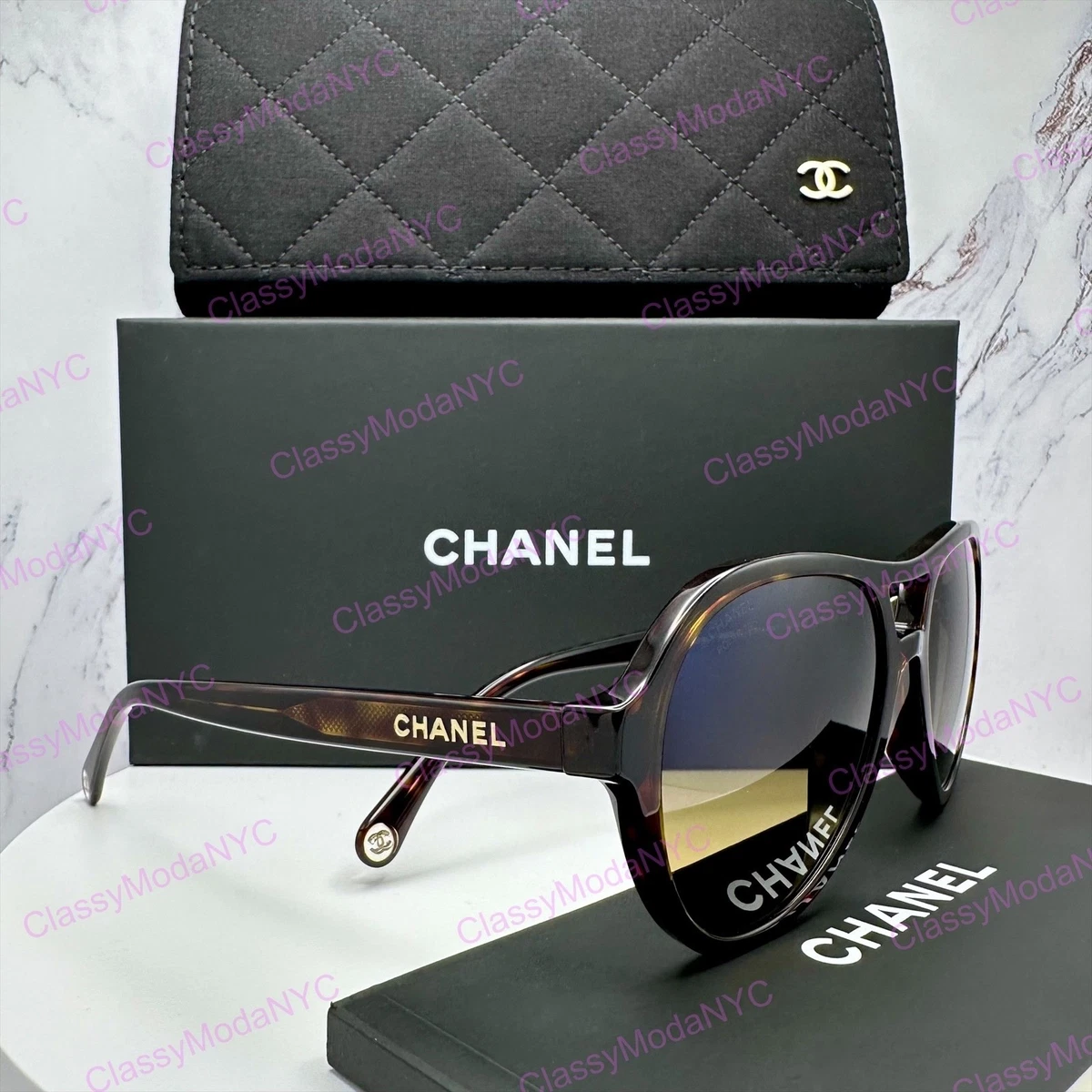 CHANEL Pilot Brown Sunglasses for Women for sale | eBay