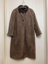 New INES&MARECHAL Brown Shearling Coat S