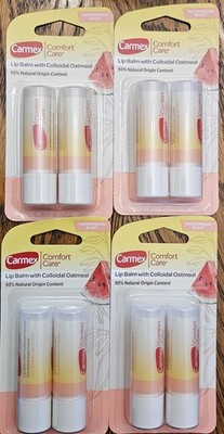 Lot of 8 Carmex Comfort Care Lip Balm Watermelon Blast (4) Twin Packs 