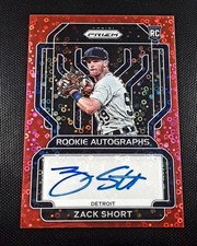 2022 Panini Prizm - Rookie Autographs Zack Short #RA-ZS Red Donut Circle...