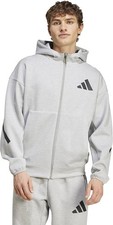ADIDAS MENS Z.N.E. Full Zip Hooded Track Jacket Grey JF2450 - Size Small