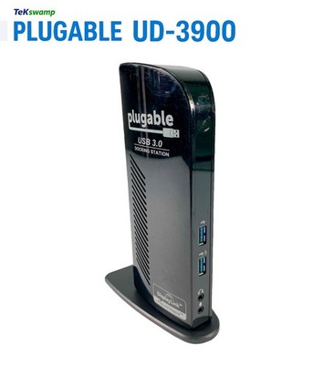 Plugable UD-3900 USB 3.0 Universal Docking Station Für Dual Monitor Schwarz