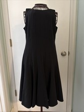calvin klein dress 4 petite sleeveless black fit  flare classic, Fully Lined