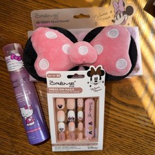 Cr me 3D Teddy Headband w/press on Nails  Perfecting Mist Bundle