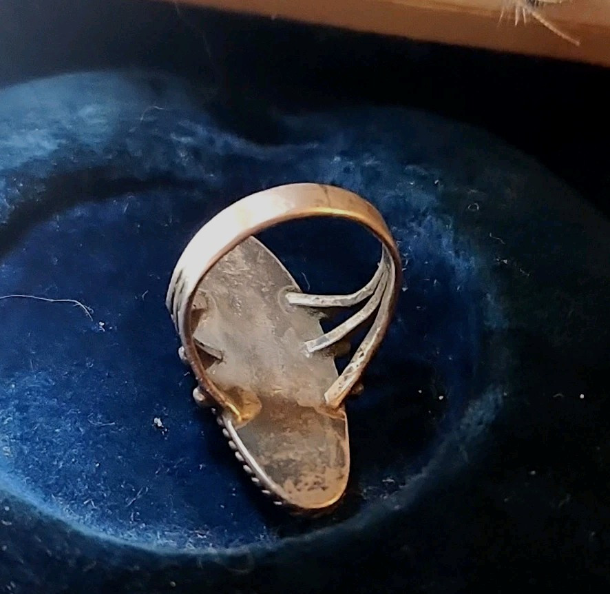 Native American Navajo Petrified Wood Ring In Sterling Native American Navajo Petrified Wood Ring In Sterling