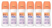 Dry Idea Anti-Perspirant Deodorant Roll-On Unscented 3.25 oz Pack of 6