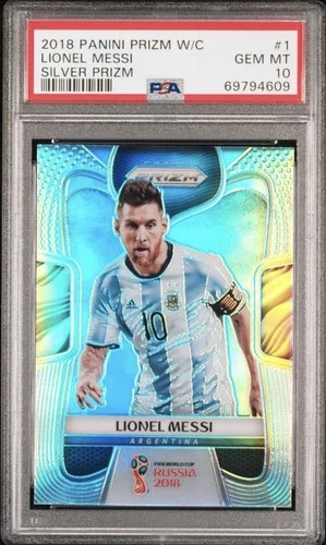 2018 Panini Prizm World Cup Lionel Messi Silver #1 Argentina PSA 10 GEM MINT