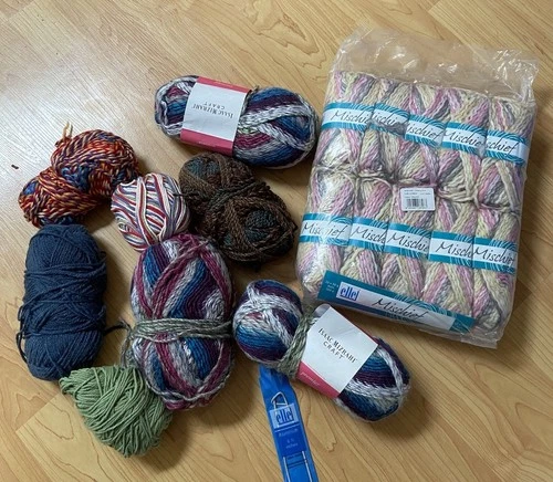 Yarn Destash Lot: Isaac Mizrahi Skyscraper, Elle Mischief Multipack, Needles video thumbnail