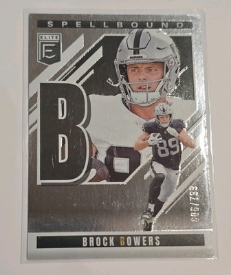 Panini 2025 Donruss Elite Brock Bowers Spellbound #20 Raiders 606/799