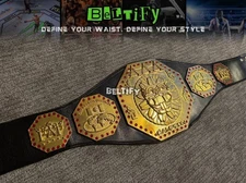 AAA Mega World Heavyweight PAP Mexican Championship Replica Title Belt Zinc