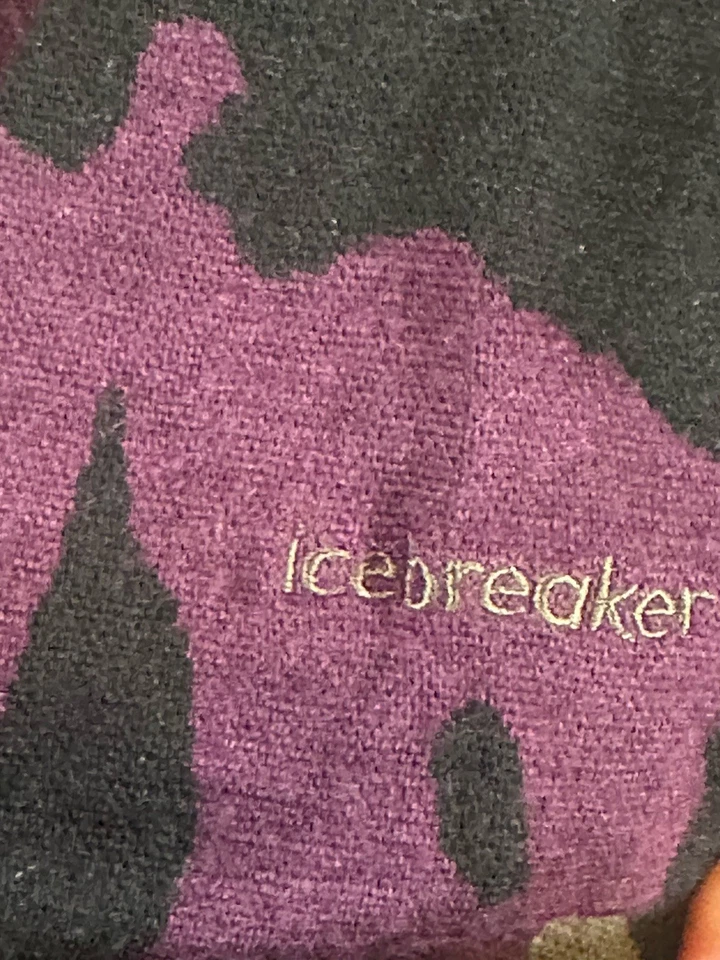 Top Icebreaker Merino 260 Vertex Manga Larga Media Cremallera - Para Mujer M Púrpura Camuflaje Foto 4 de 4