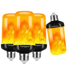 Upgraded LED Flame Light Bulbs, 4 Modes Flickering Light Bulbs with Upside ...
