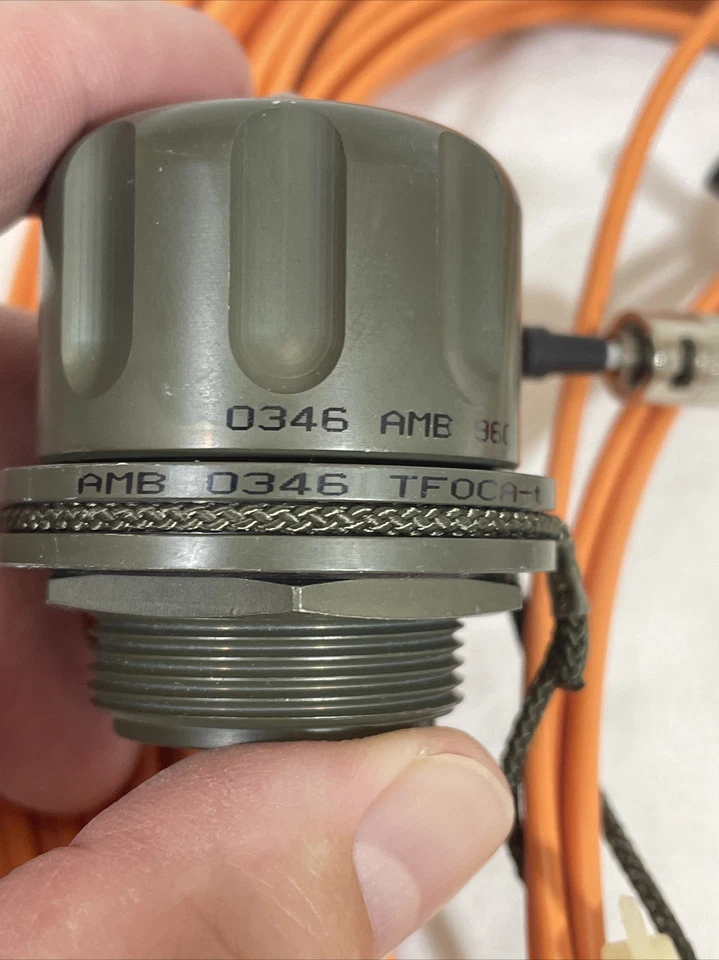 25FT Optical Fiber Duplex 62.5/125 Network Optic Patch Cable Amphenol Connector - Image 3 of 4